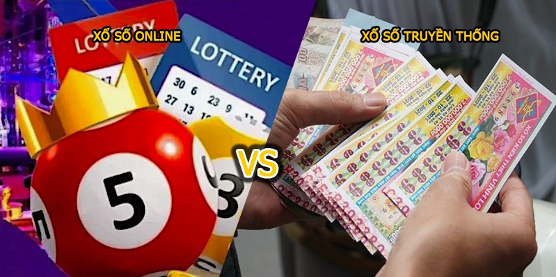 Sự khác nhau giữa xổ số online và xổ số truyền thống